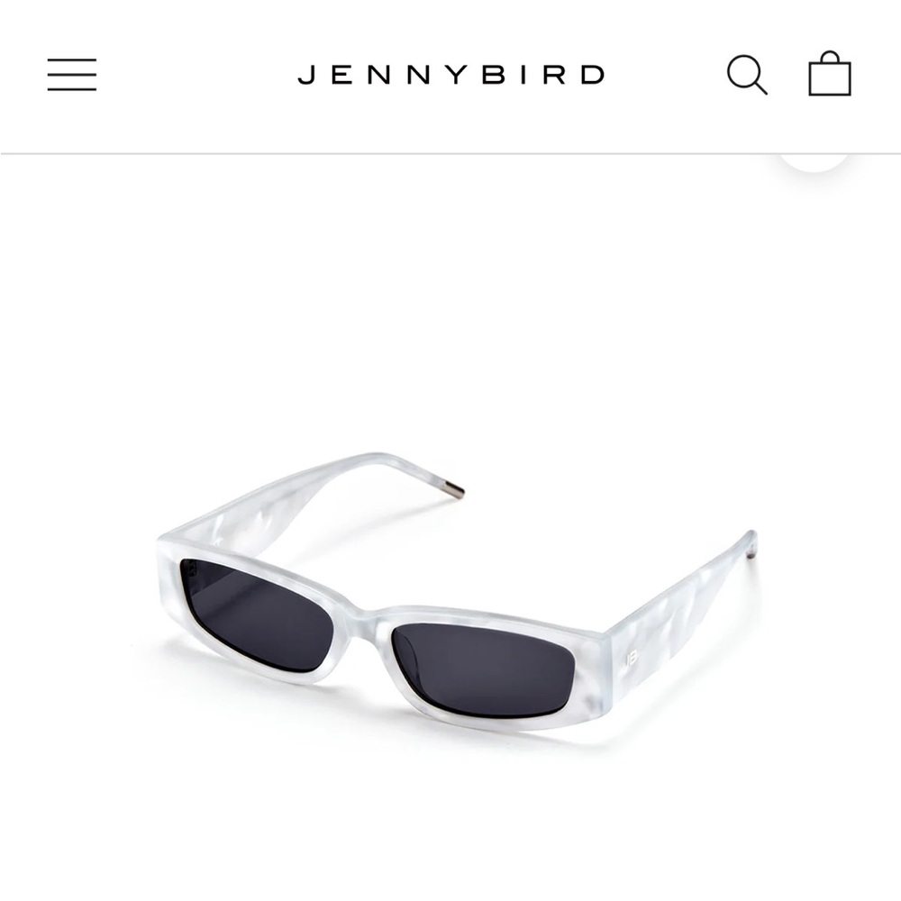 Jenny Bird mother of pearl white y2k sunglasses